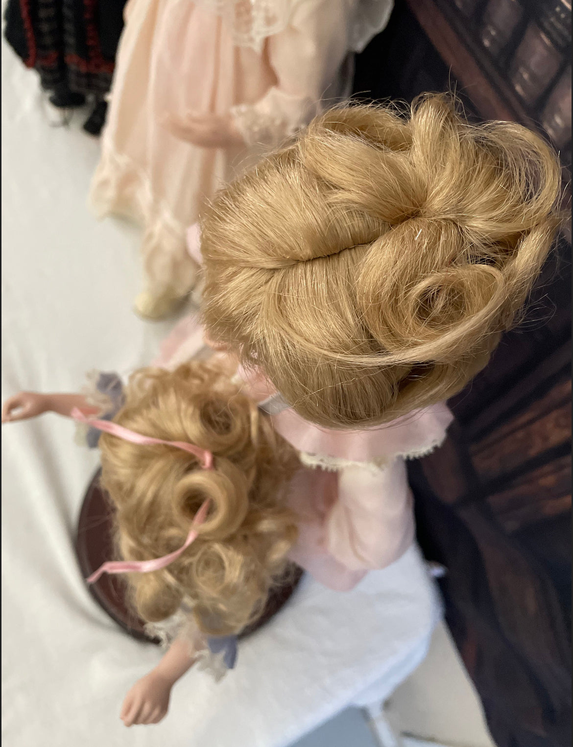 Old Active Vintage Dolls “Diana” & “Shannon” Stand Included