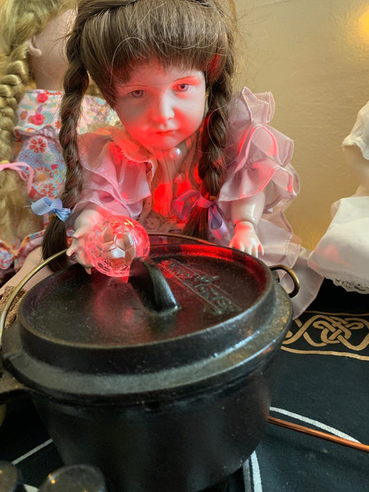 Paranormal Ghost Activity Metaphysical Doll Spirit Trigger Ball With Wooden Stand