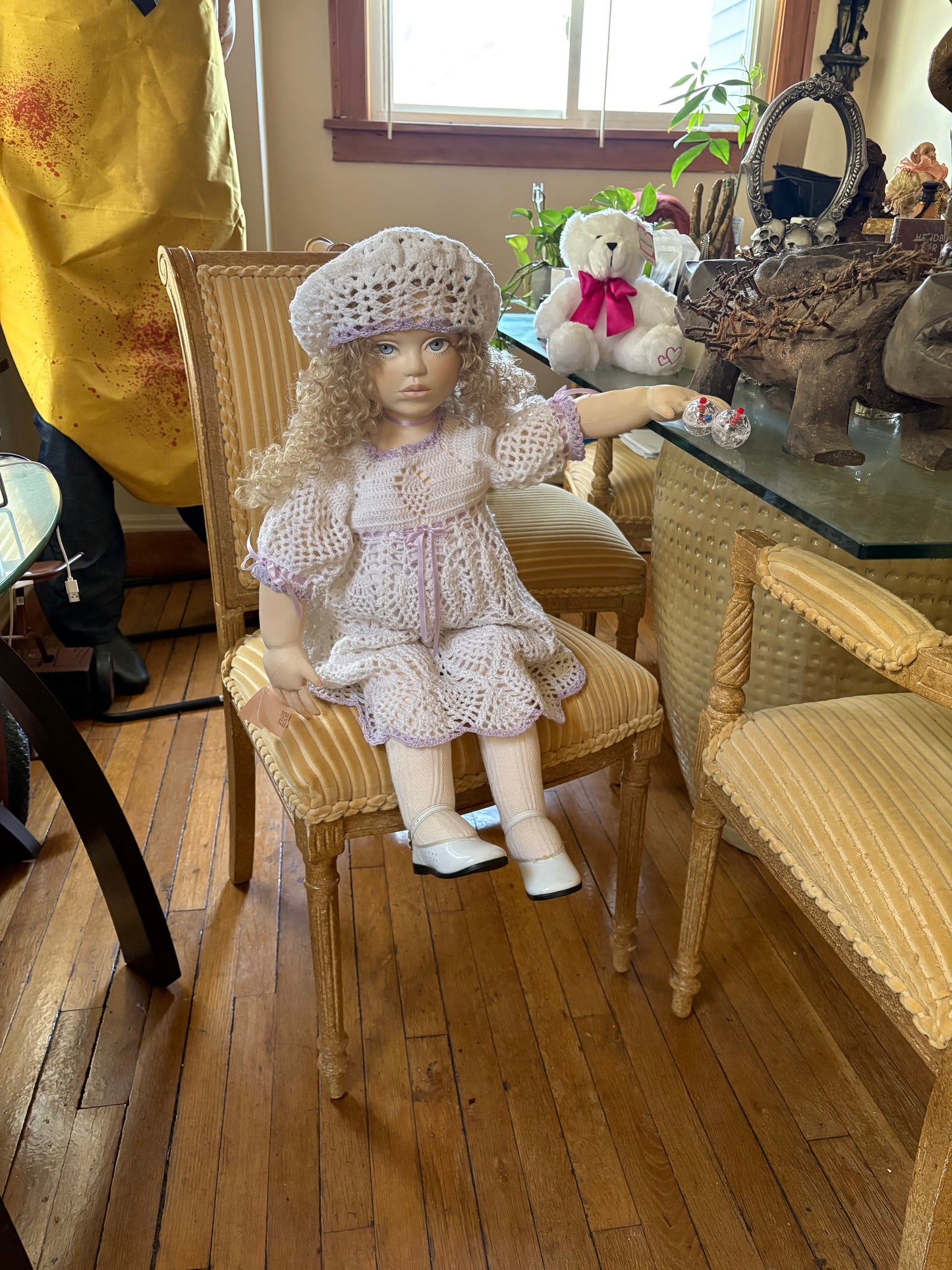 Haunted Vintage Doll Active Beloved "Irene" - 32" Paper Clay Doll On Sale Ready To Meet You Paranormal Spirit Vessel  Metaphysical