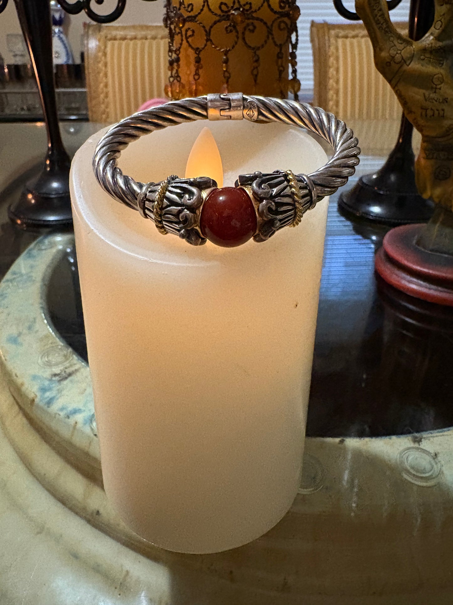 🜂 Az’hariel’s Fast Wealth Talisman (Ancient Djinn Prosperity Vessel — Spirit-Bonded Sterling Bracelet)