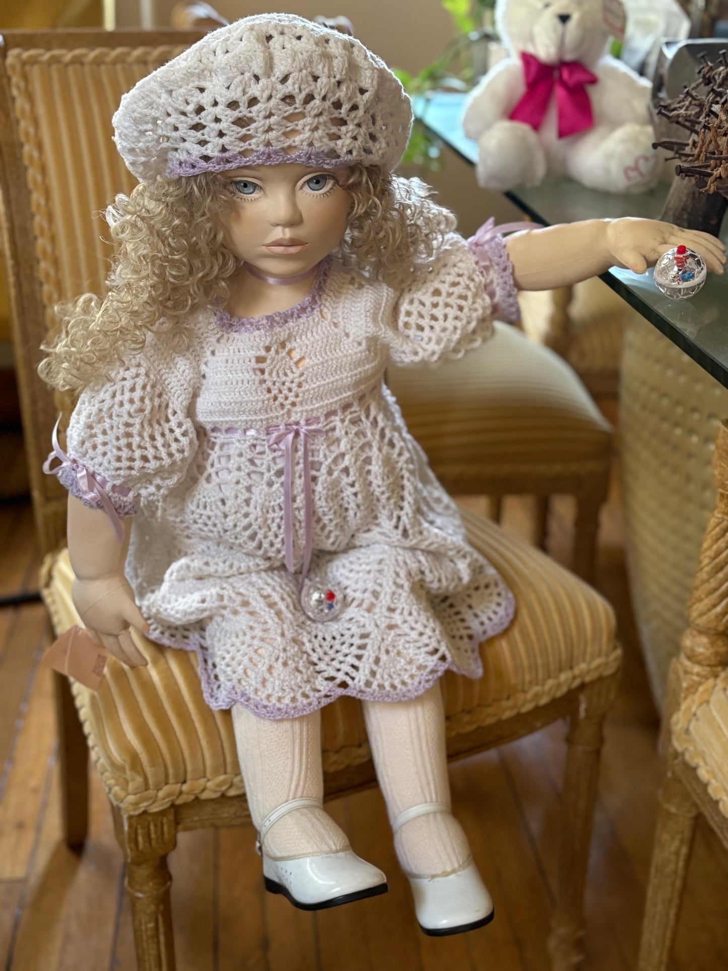 Haunted Vintage Doll Active Beloved "Irene" - 32" Paper Clay Doll On Sale Ready To Meet You Paranormal Spirit Vessel  Metaphysical