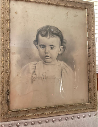 Antique Framed Portrait  "Zana" Paranormal