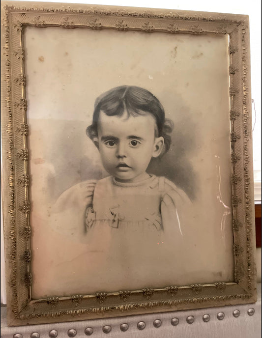 Antique Framed Portrait  "Zana" Paranormal