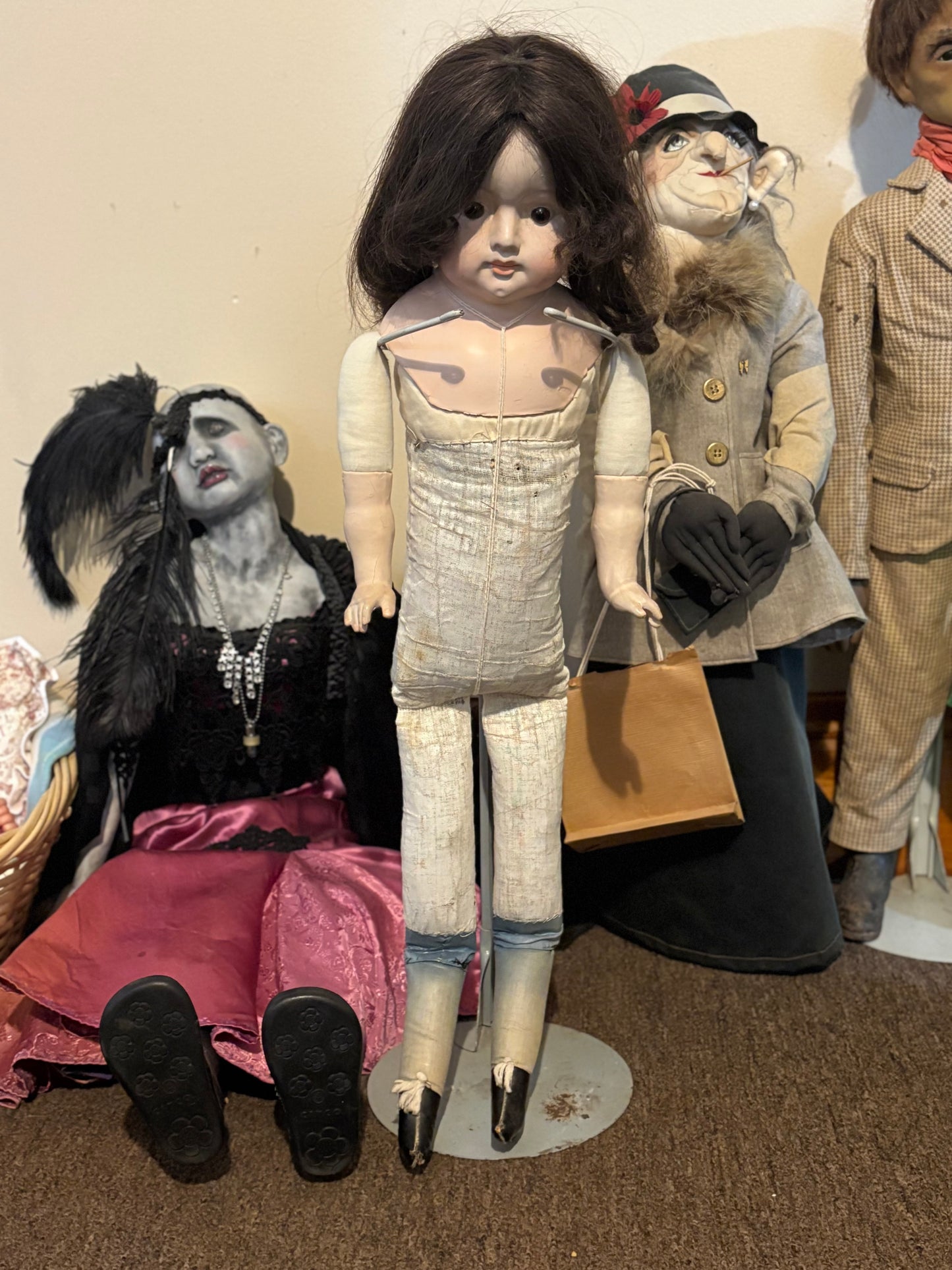 Antique Haunted Doll: "Katrina" 29" Straw Filled Vessel
