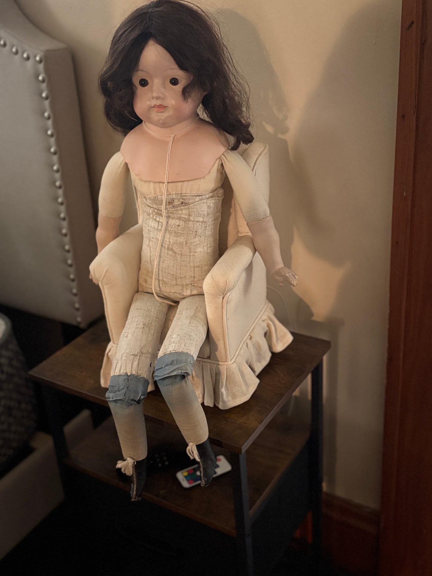 Antique Haunted Doll: "Katrina" 29" Straw Filled Vessel