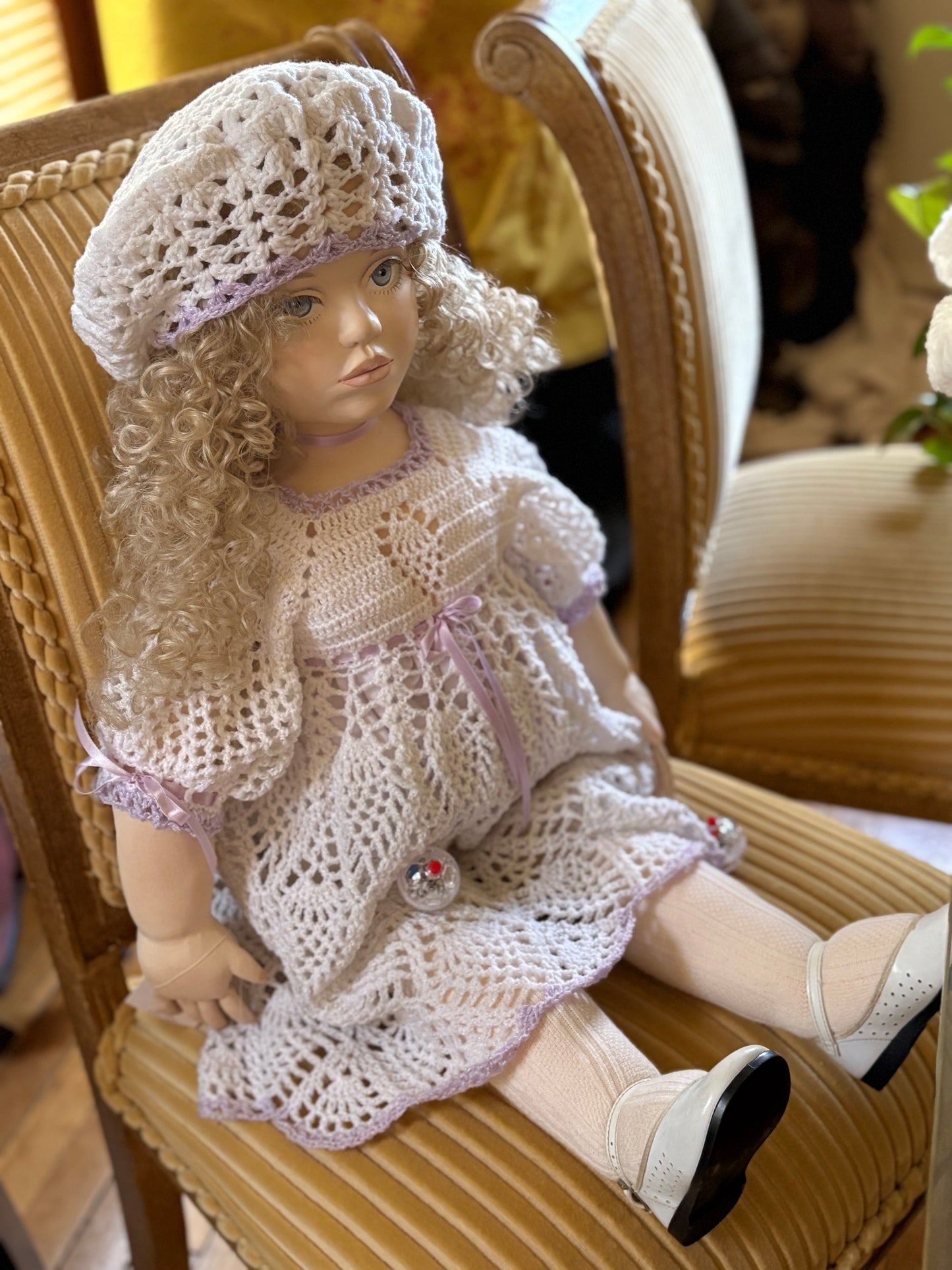 Haunted Vintage Doll Active Beloved "Irene" - 32" Paper Clay Doll On Sale Ready To Meet You Paranormal Spirit Vessel  Metaphysical