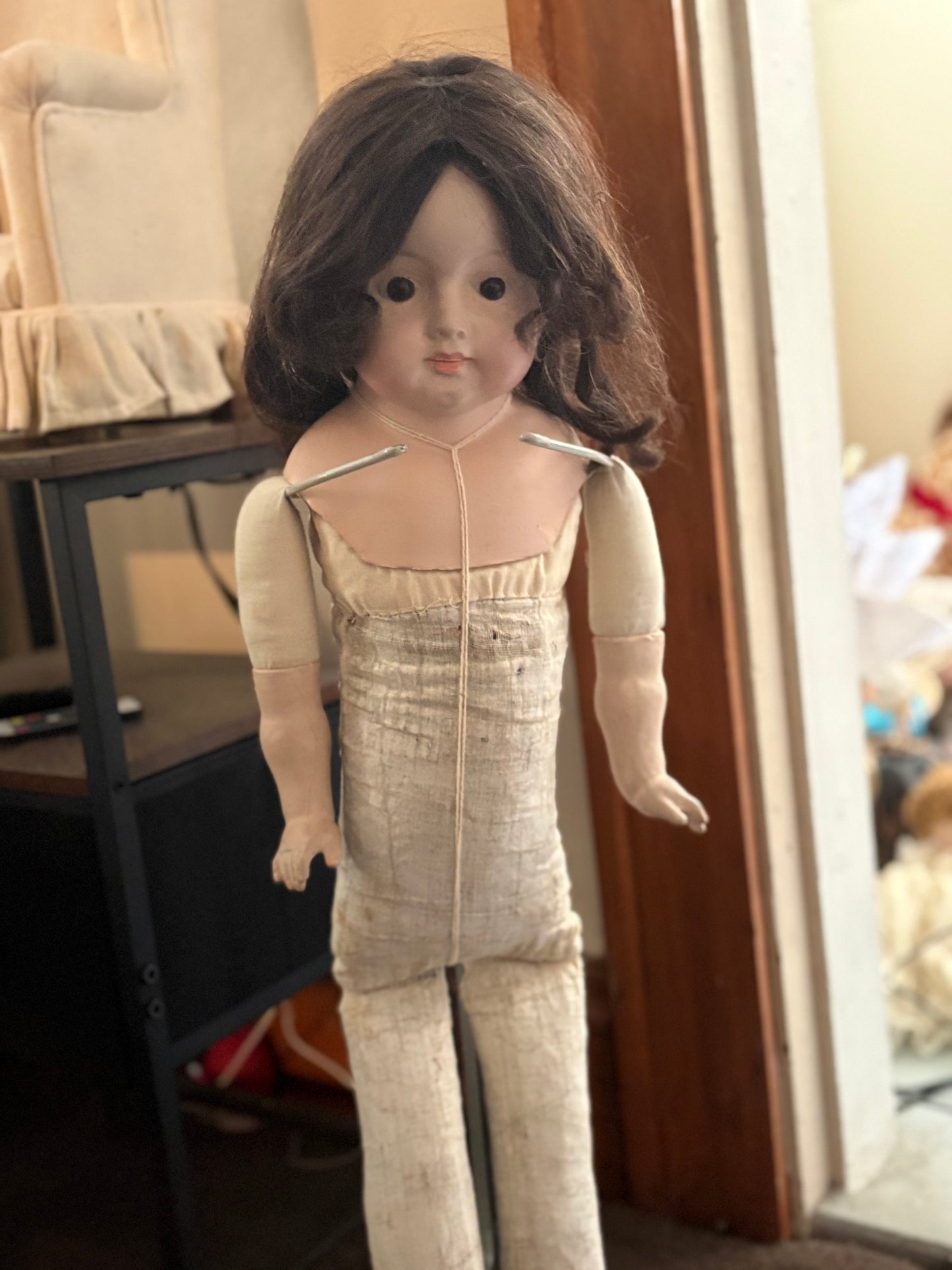 Antique Haunted Doll: "Katrina" 29" Straw Filled Vessel
