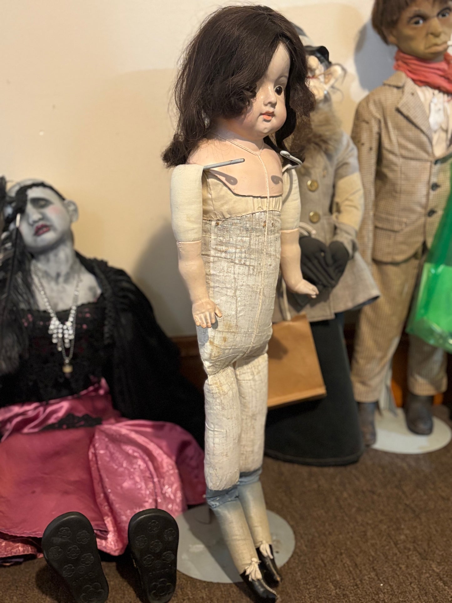 Antique Haunted Doll: "Katrina" 29" Straw Filled Vessel