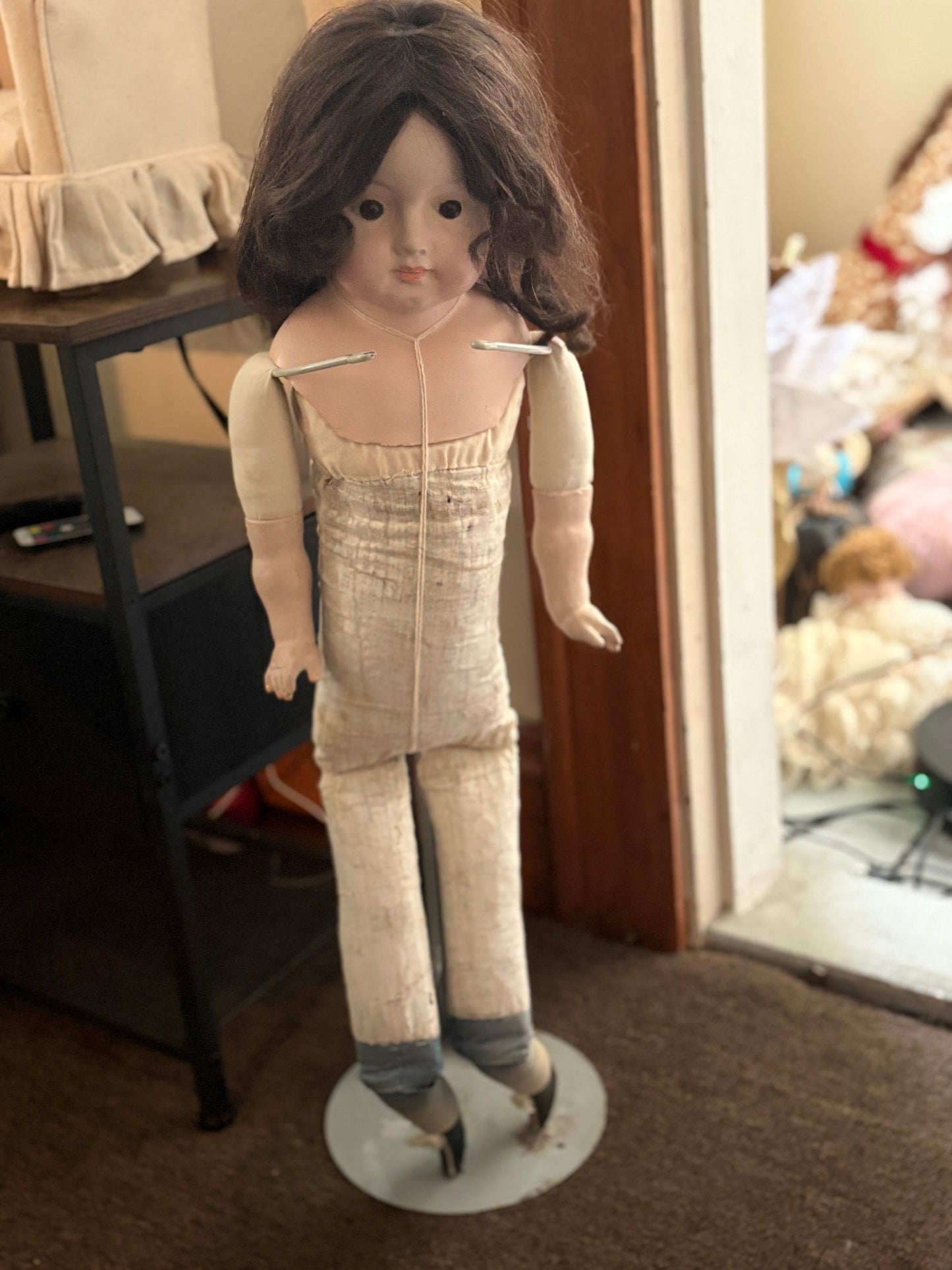 Antique Haunted Doll: "Katrina" 29" Straw Filled Vessel