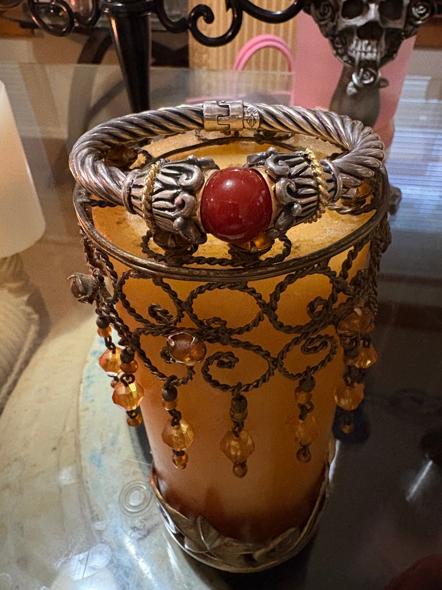 🜂 Az’hariel’s Fast Wealth Talisman (Ancient Djinn Prosperity Vessel — Spirit-Bonded Sterling Bracelet)