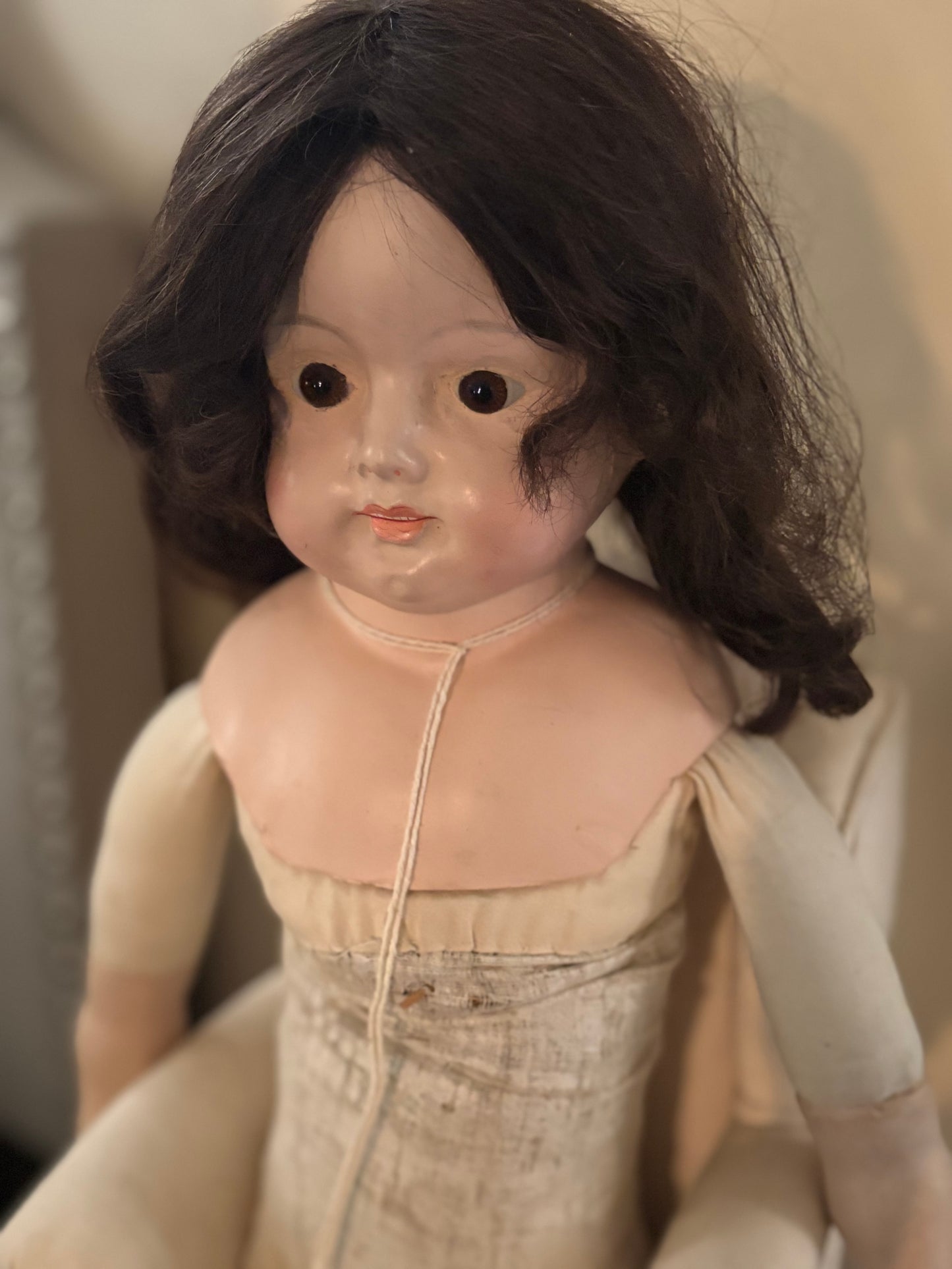 Antique Haunted Doll: "Katrina" 29" Straw Filled Vessel