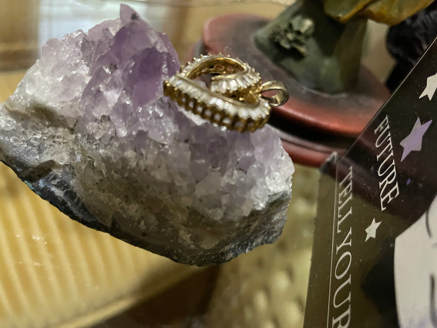 Coven Spelled Cast - Heart of Serenity Amulet – Sterling Silver Diamond Necklace for Inner Peace & Emotional Renewal