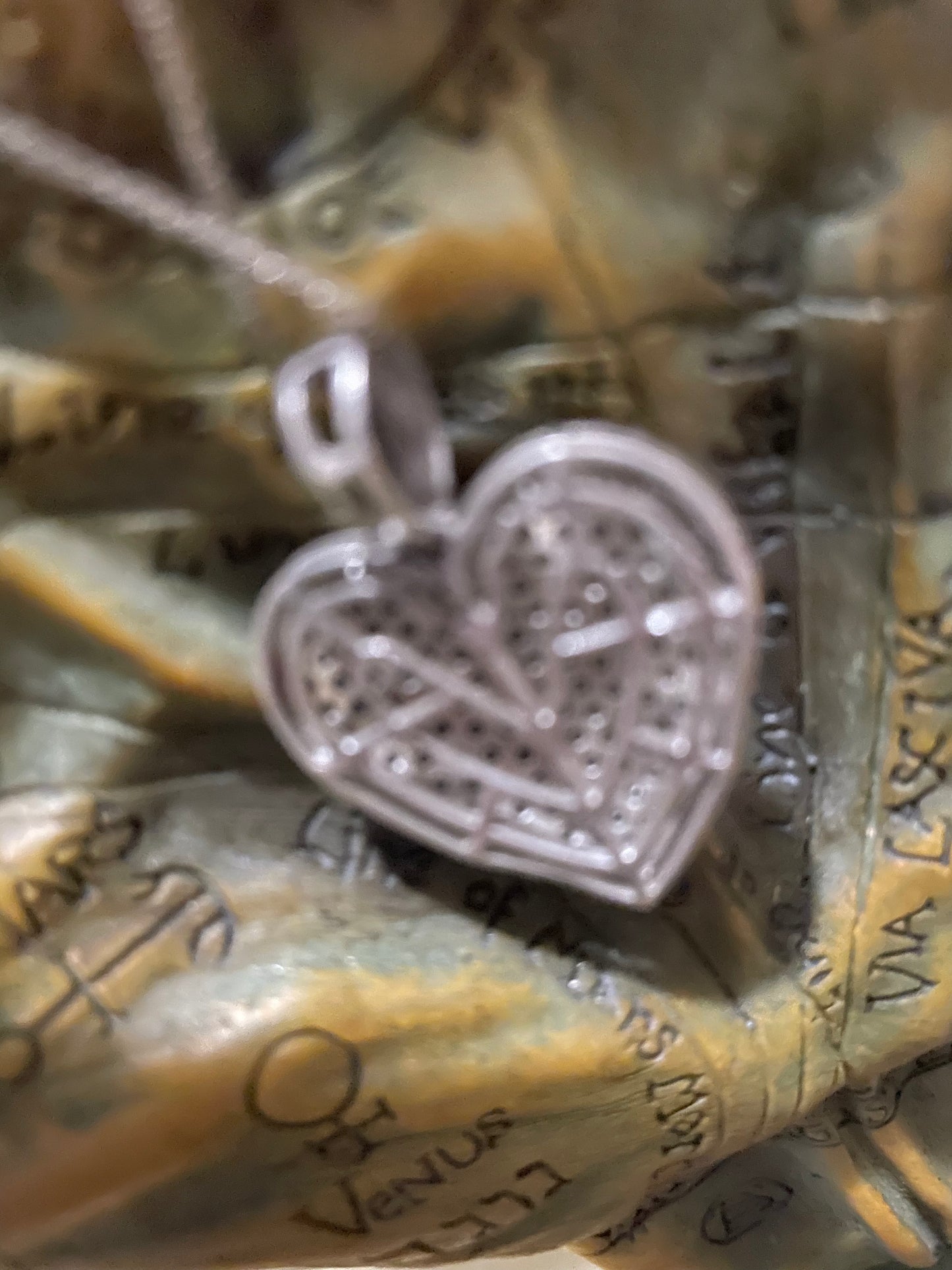 Last One -Coven Spell Cast 925-Sterling Silver Real Diamond Covered Heart Amulet Necklace – Love, Loyalty & Emotional Healing