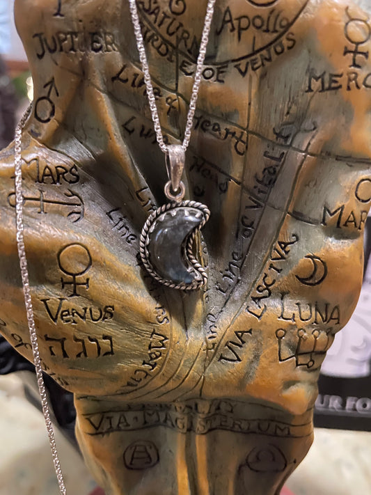 9x Coven Cast Labradorite Magickal Moon Amulet Barrier Shield Protection Against Hex Curse Negativity Attachments